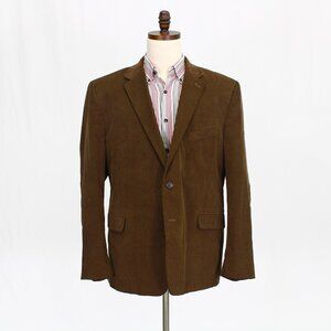 Stafford 50R Brown Solid 2-Button Sport Coat Blazer Jacket P340